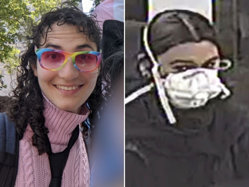 Bauckholt, left, officially named Felix but who went by Ophelia during transition, circa 2022; and Teresa Youngblut, seen on a hotel surveillance image in Newport, Vermont on Jan. 14, 2025. Bauckholt was killed and Youngblut injured in a highway shootout with U.S. Border Patrol agent David Maland on January 20.